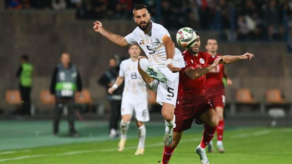 Игроки сборной Армении во время матча со сборной Северной Македонии в четвертом туре Лиги наций (13 октября 2024). Еревaн - Sputnik Армения