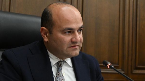 Министр труда и социальных вопросов Нарек Мкртчян на предварительном обсуждении государственного бюджета 2025 года в рамках совместного заседания постоянных комиссий НС (4 ноября 2024). Еревaн - Sputnik Армения