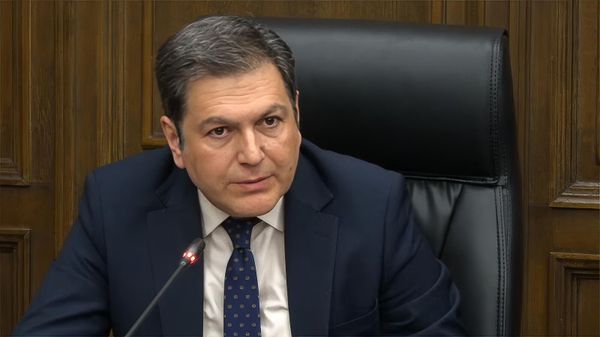 Замминистра иностранных дел Паруйр Ованнисян на предварительном обсуждении государственного бюджета 2025 года в рамках совместного заседания постоянных комиссий НС (5 ноября 2024). Еревaн - Sputnik Армения