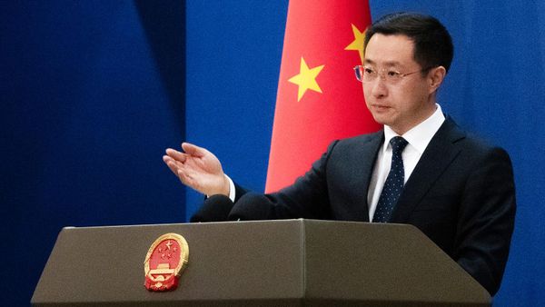 Официальный представитель МИД КНР Линь Цзянь выступает во время брифинга (12 ноября 2024). Пекин - Sputnik Армения