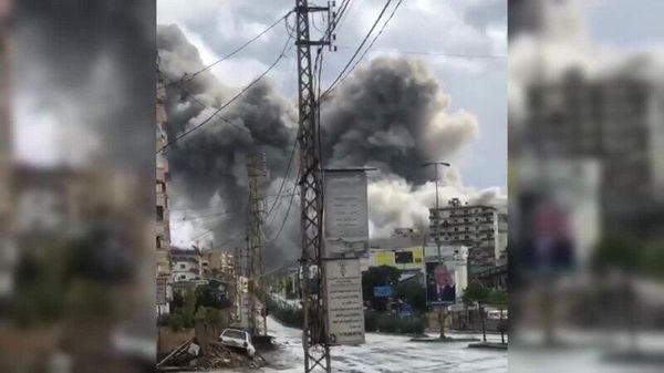 Израильская авиация нанесла удар по бизнес-центру в городе Набатия на юге Ливана - Sputnik Армения