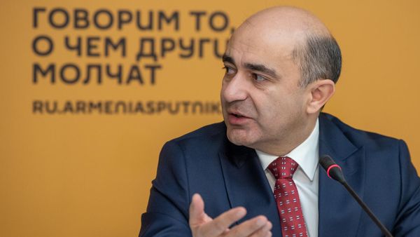 Председатель партии Просвещенная Армения Эдмон Марукян во время пресс-конференция по политическим итогам года (17 декабря 2024). Еревaн - Sputnik Армения