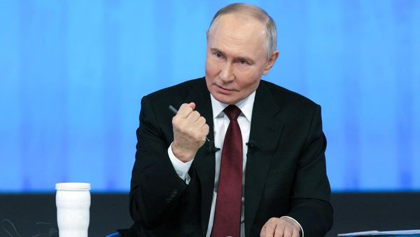 Президент РФ Владимир Путин проводит специальную программу Итоги года с Владимиром Путиным (19 декабря 2024). Москвa - Sputnik Армения