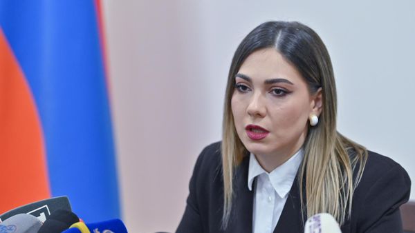 Министр юстиции Србуи Галян проводит пресс-конференцию (14 января 2025). Еревaн - Sputnik Армения