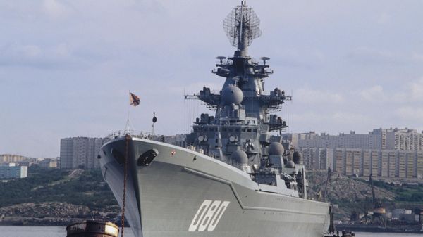 Тяжёлый атомный ракетный крейсер Адмирал Нахимов на базе Северного флота РФ - Sputnik Армения
