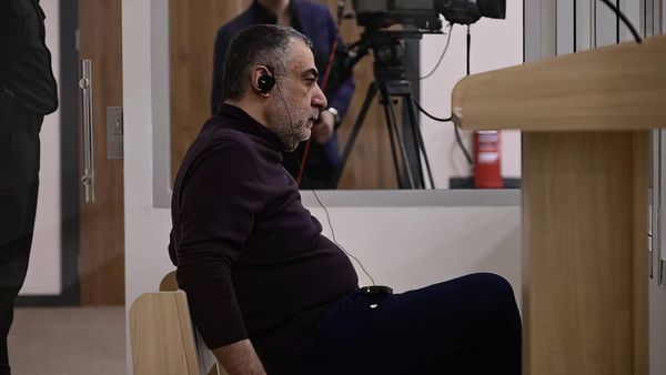 Рубен Варданян во время суда (28 января 2025). Баку - Sputnik Армения