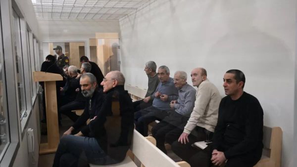 Судебное заседание над армянским военно-политическим руководством Нагорного Карабаха (14 февраля 2025). Баку - Sputnik Армения