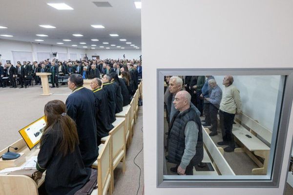Судебное заседание над армянским военно-политическим руководством Нагорного Карабаха (18 февраля 2025). Баку - Sputnik Армения