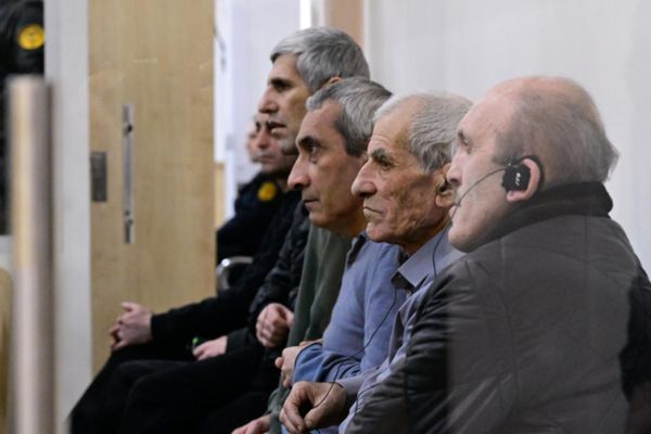 Судебное заседание над армянским военно-политическим руководством Нагорного Карабаха (20 февраля 2025). Баку - Sputnik Армения