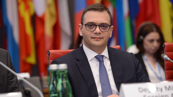 Заместитель министра иностранных дел Армении Роберт Абисогомонян на специальном заседании Постоянного совета ОБСЕ (26 марта 2025). Вена - Sputnik Армения