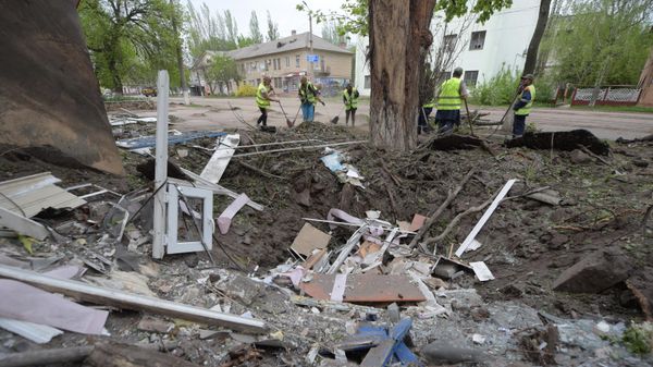 Последствия обстрела ВСУ в Горловке - Sputnik Армения