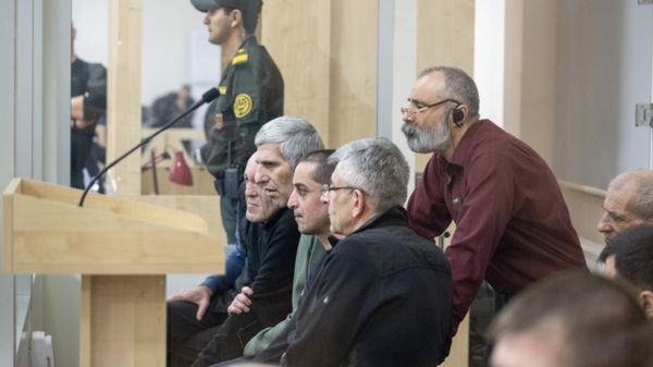 Судебное заседание над армянским военно-политическим руководством Нагорного Карабаха (5 мая 2025). Баку - Sputnik Армения