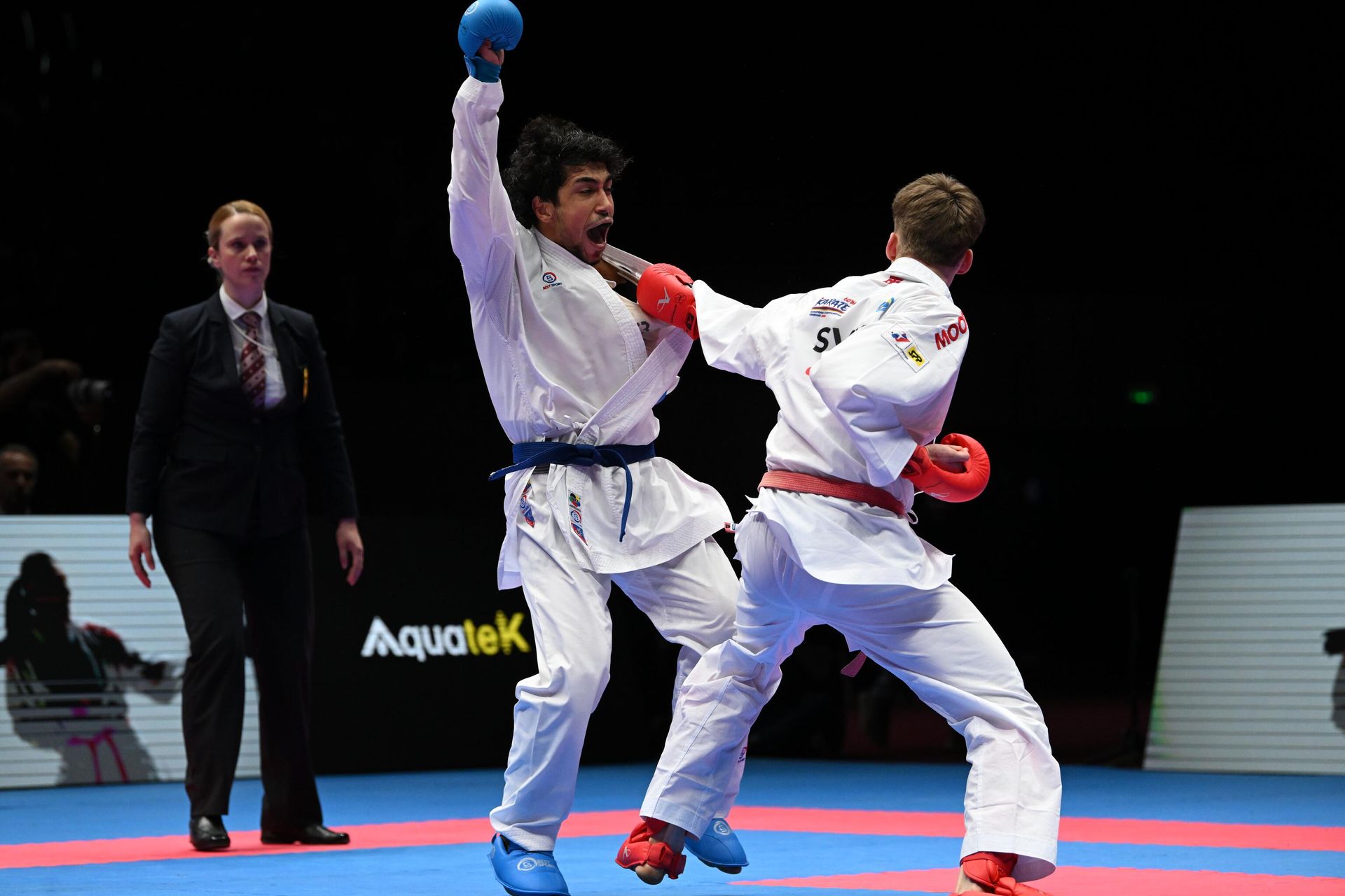 Гор Нерсисян в поединке во время 60-го чемпионата Европы по каратэ среди взрослых (10 мая 2025). Еревaн - Sputnik Армения, 1920, 10.05.2025