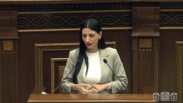 Омбудсмен Анаит Манасян на очередном заседании Национального собрания РА (13 мая 2025). Еревaн - Sputnik Армения