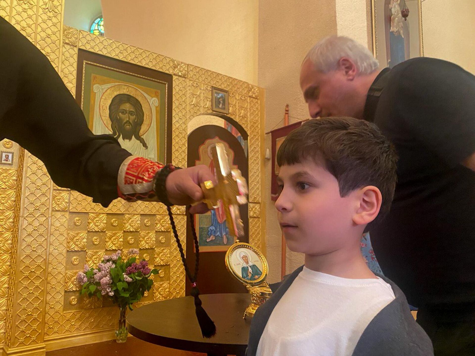 Встреча мощей блаженной Матроны Московской в храме Рождества Пресвятой Богородицы (16 мая 2025). Ванадзор - Sputnik Армения, 1920, 17.05.2025