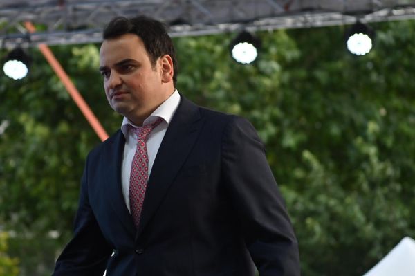 Нарек Карапетян на акции в защиту Самвела Карапетяна (4 июля 2025). Ереван - Sputnik Армения