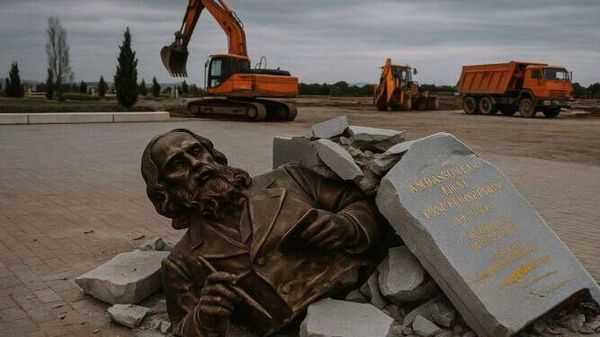Демонтированный памятник Айвазовскому в Степанакерте - Sputnik Армения