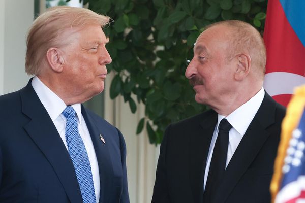 Президент США Дональд Трамп встречает президента Азербайджана Ильхама Алиева в Белом доме - Sputnik Армения