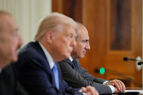 Церемония трехстороннего подписания лидеров Армении, Азербайджана и США Никола Пашиняна, Ильхама Алиева и Дональда Трампа в Белом доме - Sputnik Армения