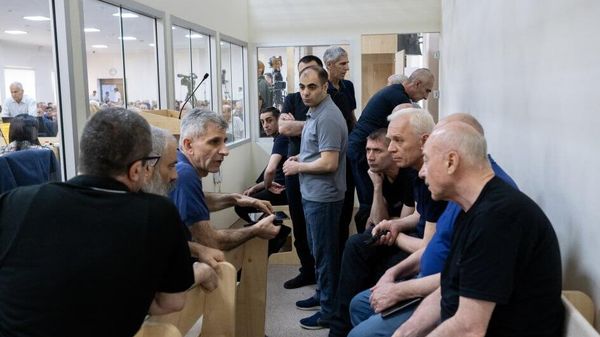 Судебное заседание над армянским военно-политическим руководством Нагорного Карабаха (14 августа 2025). Баку - Sputnik Армения