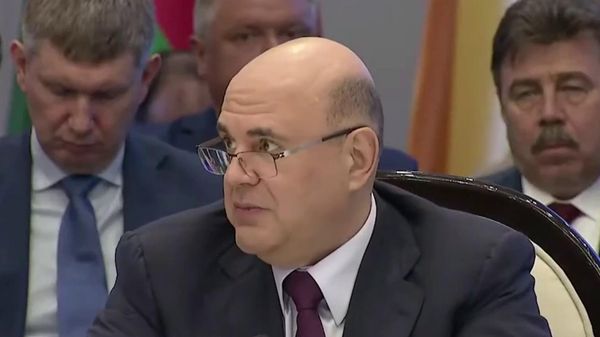 Премьер-министр РФ Михаил Мишустин на заседании межправсовета ЕАЭС (15 августа 2025). Чолпон-Ата - Sputnik Армения