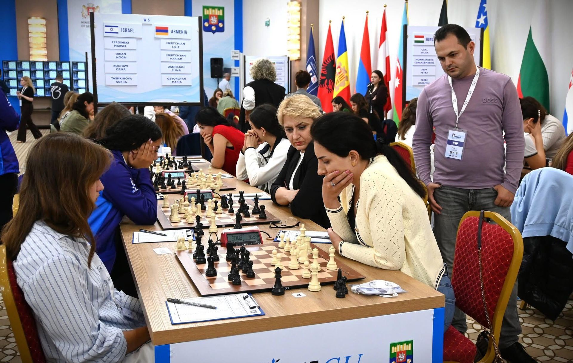 Женская сборная одержала победу в 5-м туре командного чемпионата Европы по шахматам (9 октября 2025). Батуми - Sputnik Արմենիա, 1920, 09.10.2025