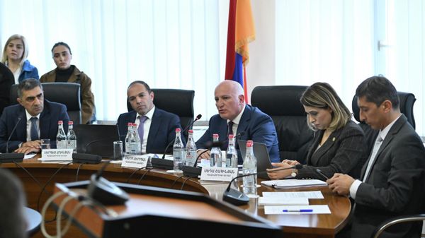 Месроп Месропян на заседании КРОУ Армении по вопросу лишения ЭСА лицензии №0092 (13 ноября 2025). Еревaн - Sputnik Армения