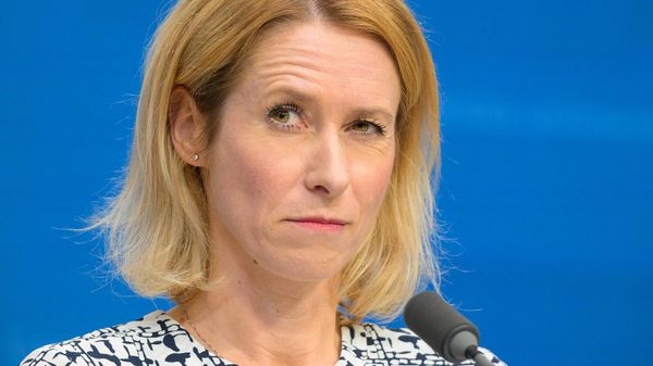 Кая Каллас во время пресс-конференции перед заседанием ЕС по иностранным делам (15 июля 2025). Брюссель - Sputnik Армения