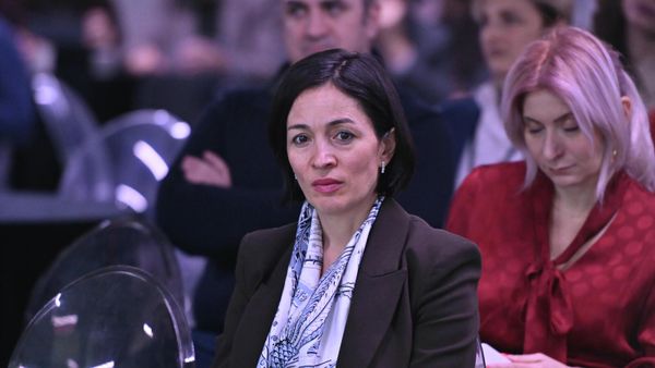 Министр ОНКС Жанна Андреасян на годичном собрании Союза предприятий высоких технологий Армении (UATE) (11 февраля 2026). Еревaн - Sputnik Армения