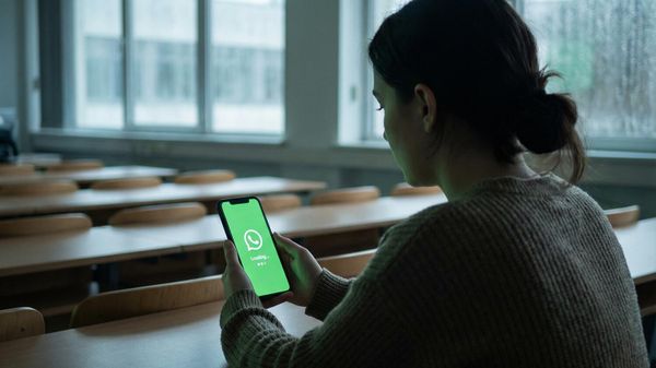 Сгенерированное ИИ изображение: Загрузка WhatsApp на смартфоне - Sputnik Армения
