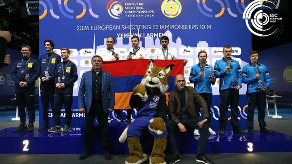 Мужская команда по стрельбе заняла первое место на Чемпионате Европы (3 марта 2026). Еревaн - Sputnik Արմենիա