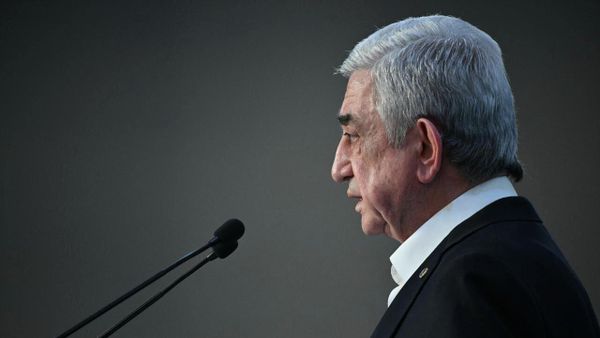 Серж Саргсян выступает на 18-м съезде Республиканской партии Армении (4 апреля 2026). Еревaн - Sputnik Армения