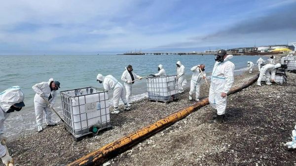 Очистка береговой линии от загрязненного грунта и водомазутной смеси (29 апреля 2026). Туапсе - Sputnik Армения