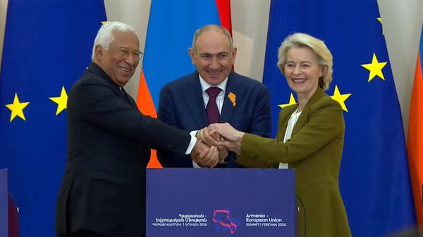 Անտոնիու Կոշտան, Նիկոլ Փաշինյանն ու Ուրսուլա ֆոն դեր Լյայենը - Sputnik Արմենիա