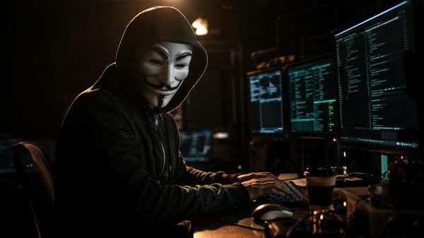 Сгенерированное ИИ изображение: хакер у компьютера - Sputnik Армения
