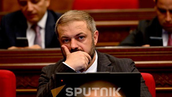 Министр экономики Геворг Папоян на заседании НС (24 августа 2026). Ереван - Sputnik Армения
