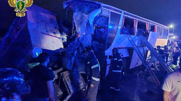 ДТП с рейсовым автобусом из Грузии и грузовиком в Ставропольском крае (30 августа 2026). Поселок Иноземцево - Sputnik Армения