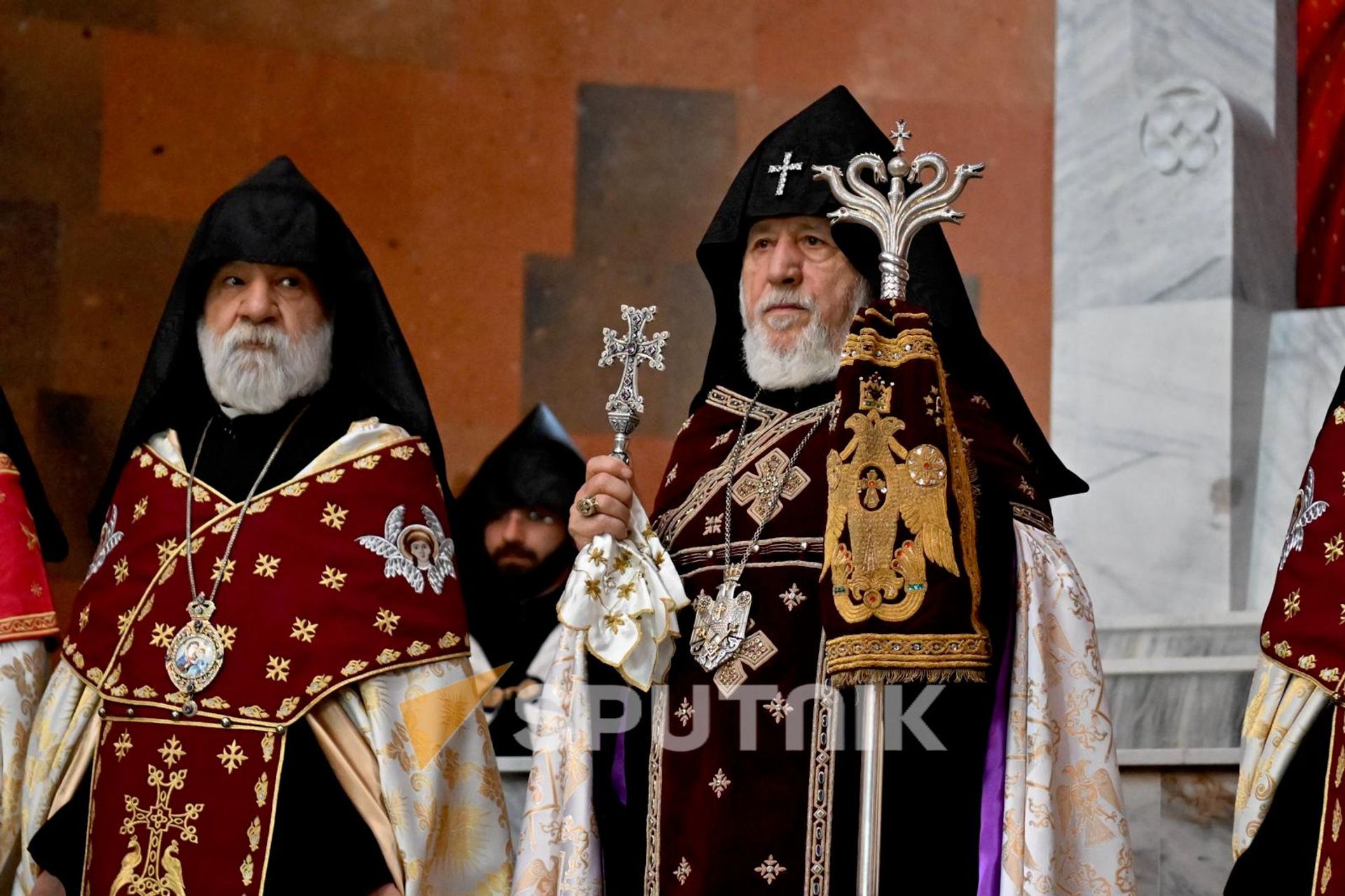Католикос Гарегин II на церемонии освящения церкви города Бюрегаван Котайкской епархии (19 сентября 2026). Котайк - Sputnik Արմենիա, 1920, 19.09.2026