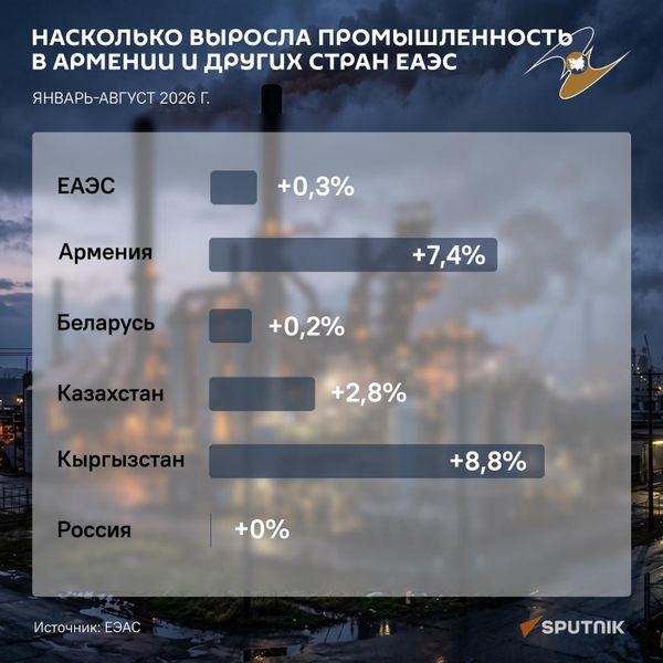 Насколько выросла промышленность в Армении и других стран ЕАЭС  - Sputnik Армения
