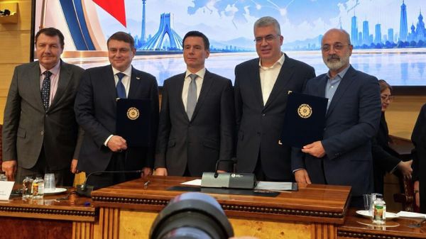 Участники заседания Совместного комитета по реализации Соглашения о свободной торговле между ЕАЭС и Ираном - Sputnik Армения