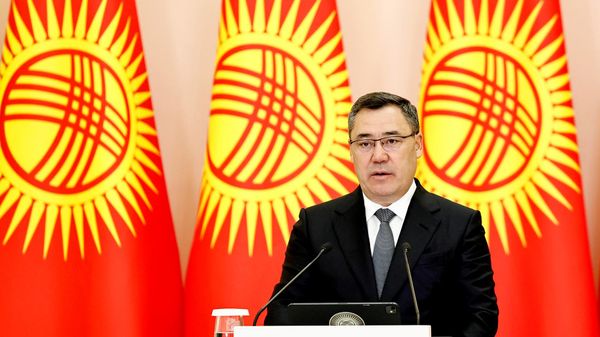 Совместный брифинг лидеров Армении и Кыргызстана Никола Пашиняна и Садыра Жапарова по итогам встречи (17 октября 2026). Еревaн - Sputnik Армения