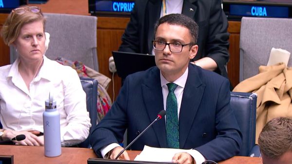 Представитель Армении во время тематического обсуждения ядерного оружия в Первом комитете 81-й сессии Генеральной Ассамблеи ООН (17 октября 2026). Нью-Йорк  - Sputnik Армения