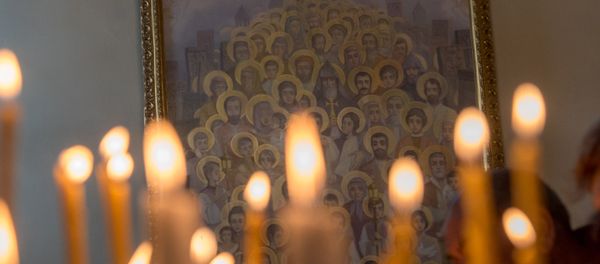 Портрет мучеников геноцида армян в эчмиадзинском кафедральном соборе - Sputnik Արմենիա