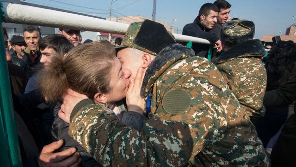 Первый день зимнего призыва в армию РА 2018 г. - Sputnik Արմենիա