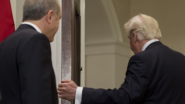 Президенты США и Турции Дональд Трамп и Реджеп Эрдоган (16 мая 2017). Вашингтон, США - Sputnik Армения