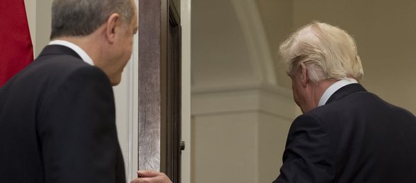 Президенты США и Турции Дональд Трамп и Реджеп Эрдоган (16 мая 2017). Вашингтон, США - Sputnik Армения