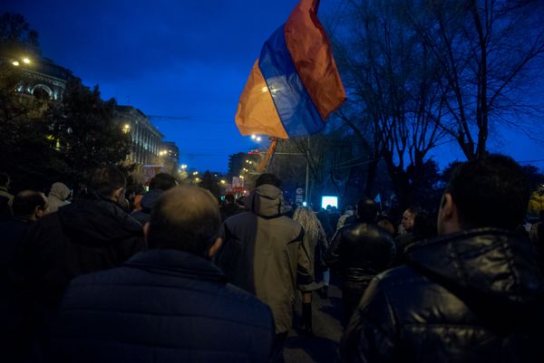 Во время акции Нет подорожанию Во время акции Нет подорожанию - Sputnik Армения