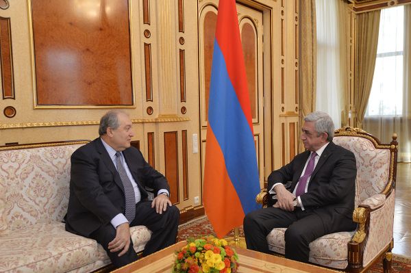 Նախագահ Սերժ Սարգսյանը հանդիպել է Հանրապետության նախագահի թեկնածու առաջադրված Արմեն Սարգսյանի հետ (19 հունվարի, 2018թ)․ Երևան - Sputnik Արմենիա