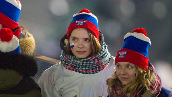 Болельщики Олимпийских спортсменов из России на XXIII Зимних игр (9 февраля 2018). Пхенчхан, Южная Корея - Sputnik Արմենիա