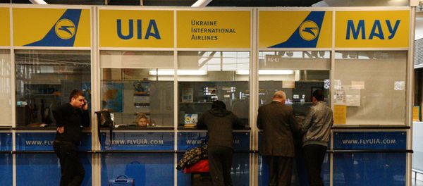 Кассы авиакомпании Украинские авиалинии (МАУ) - Sputnik Армения